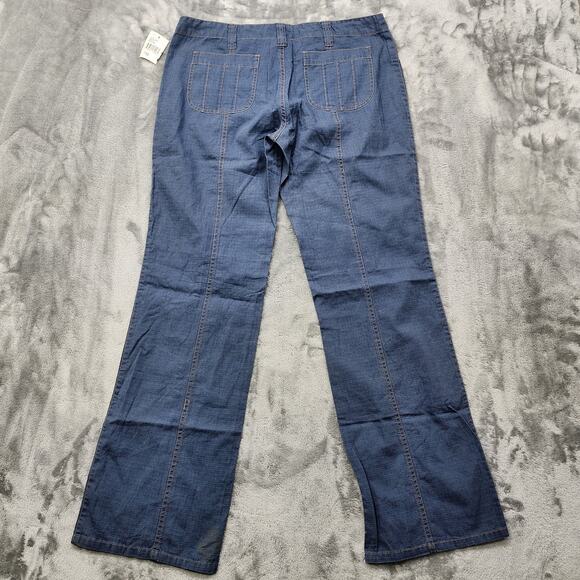 Vintage BeBop Pants Womens 13 Juniors Blue Ripstop Drawstring Wide Leg Grunge - Picture 3 of 13